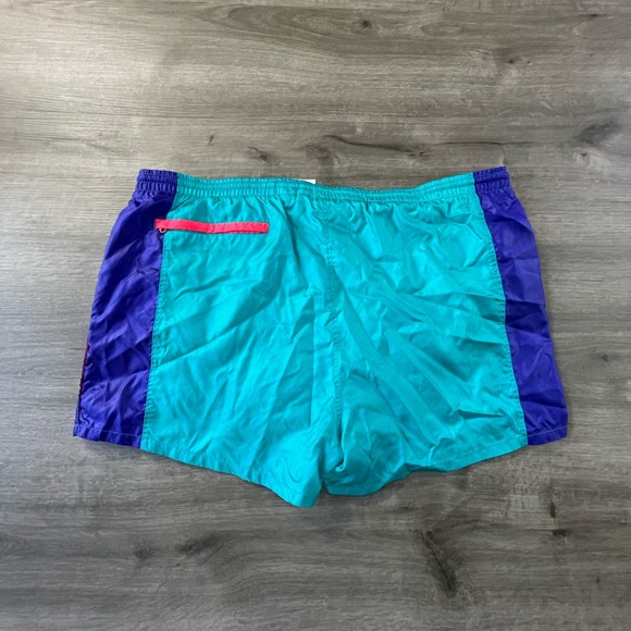 Vintage Woolrich Mens Swim Trunks Nylon Shorts Sea Jade Large Ripstop - Picture 2 of 6